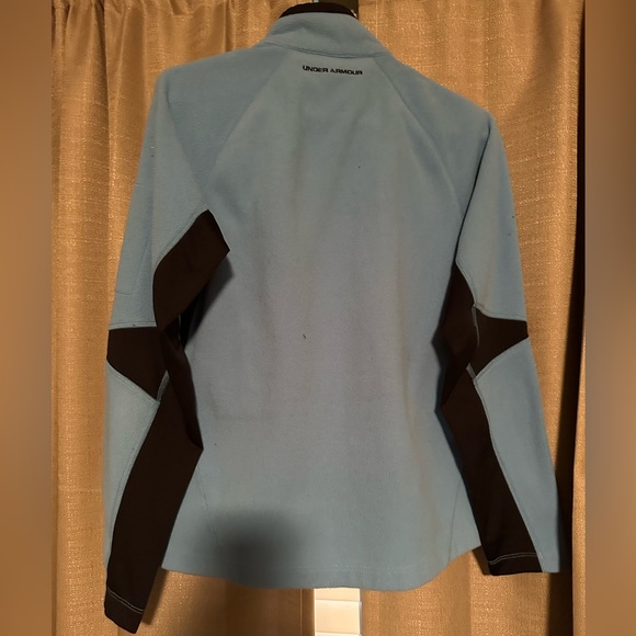 Under Armour full zip fleece jacket in blue and black. - Picture 3 of 3